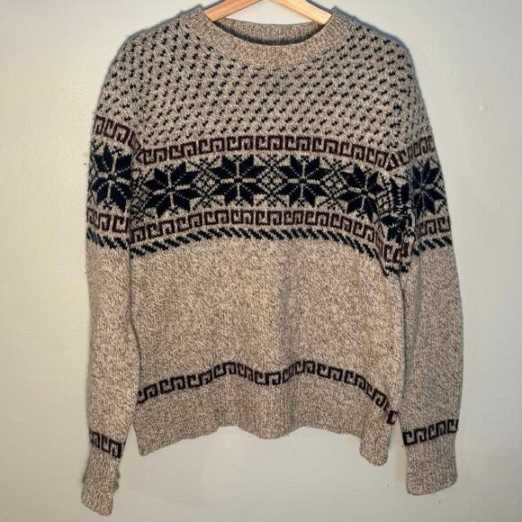 Men's Vintage Size M Winona Knits Nordic Style Winter Snowflake Sweater - Picture 1 of 3